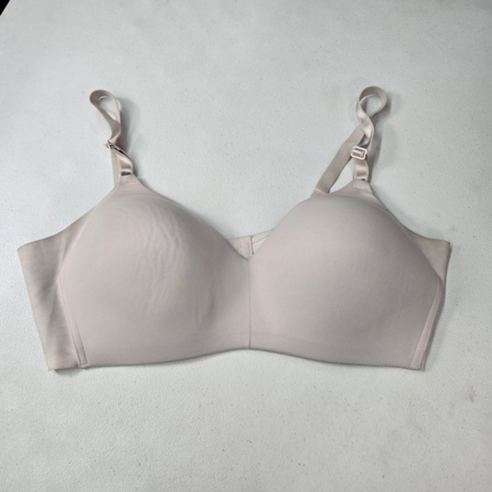 Warners Women Bra 38D Light Beige T Shirt Wireless Strap Adjustable